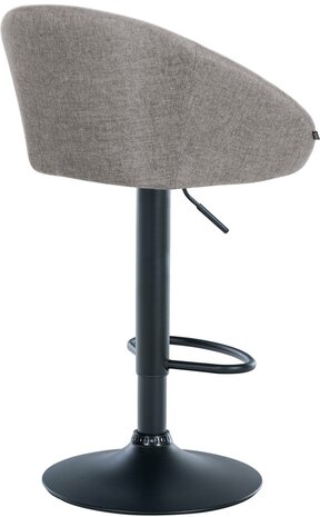 Barstoel Devia Stof zwart, Grijs