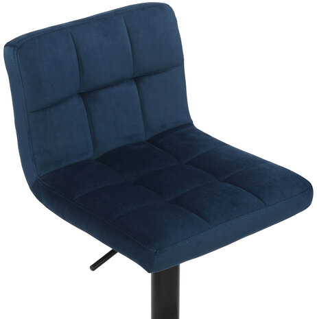 2-delige set barkrukken Fine fluweel, Blauw