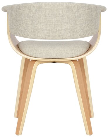 2-delige set stoelen Brecu Stof, Creme