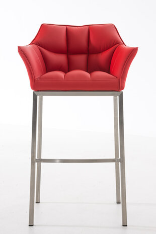 Barstoel Demosa A met 4-poots frame, Rood