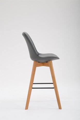 Barhocker Mitz Kunstleder Natura, Grijs