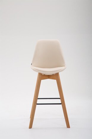 Barhocker Mitz Kunstleder Natura, Creme
