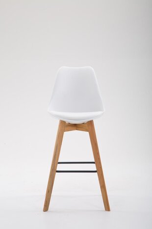 Barhocker Mitz Kunststoff Natura, Wit