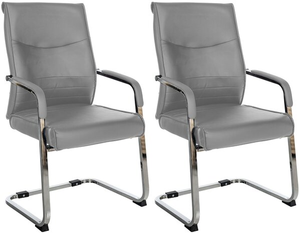 Set van 2 bezoekersstoelen Habort, Grijs