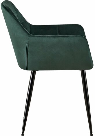 Set van 2 eetkamerstoelen Amie fluweel, Groen