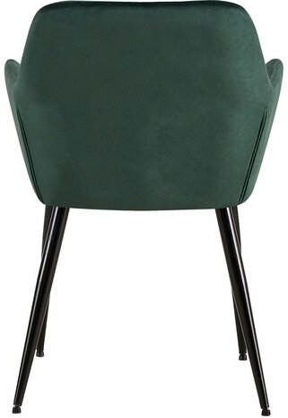 Set van 2 eetkamerstoelen Amie fluweel, Groen