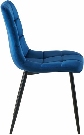 4-delige set eetkamerstoelen Entibas, Blauw