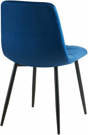 4-delige set eetkamerstoelen Entibas, Blauw