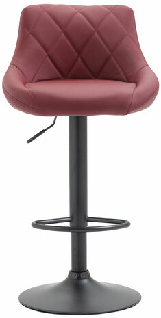 Barstoel Lozia Kunstleer zwart, Rood