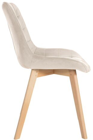 2-delige set stoelen Briik Fluweel, Creme