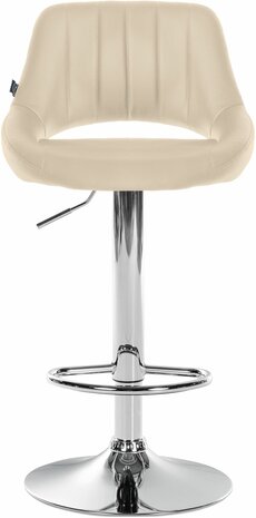 Barstoel Melit Kunstleer chroom, Creme