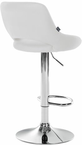 Barstoel Melit Kunstleer chroom, Wit