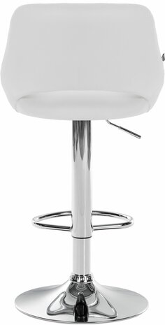 Barstoel Melit Kunstleer chroom, Wit