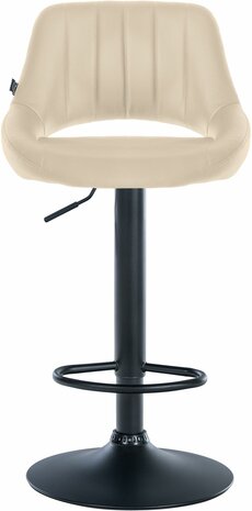 Barstoel Melit Kunstleer zwart, Creme