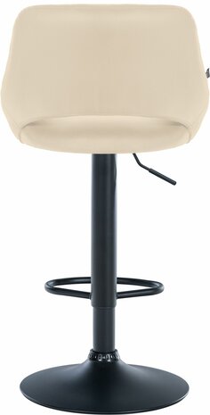 Barstoel Melit Kunstleer zwart, Creme
