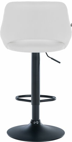 Barstoel Melit Kunstleer zwart, Wit