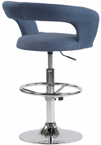Barstoel Jean Stof, Blauw