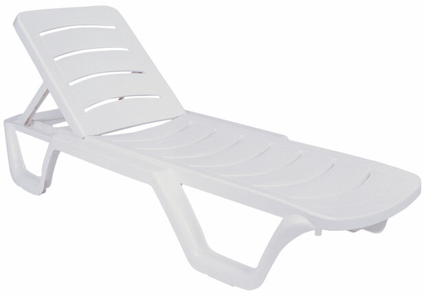 10-delige set ligstoel Bahama, Wit