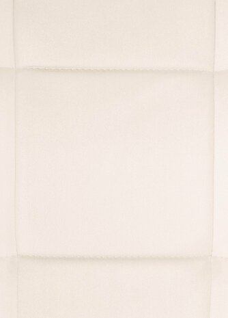 2-delige set eetkamerstoel Vorment fluweel, Creme