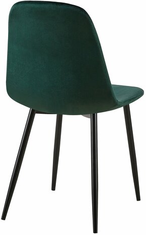 4-delige set stoelen Gevirny fluweel, Groen