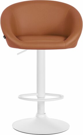 Barstoel Devia Kunstleer wit, Bruin