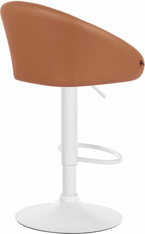 Barstoel Devia Kunstleer wit, Bruin