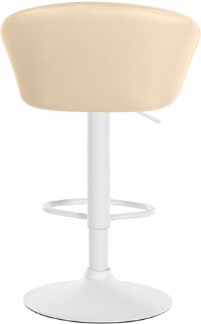 Barstoel Devia Kunstleer wit, Creme