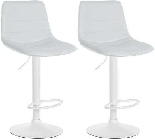 2-delige set barkrukken Lix kunstleer W, Wit