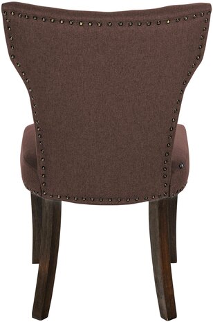 Set van 2 eetkamerstoelen Zidir Stof antiek-donker, Bruin