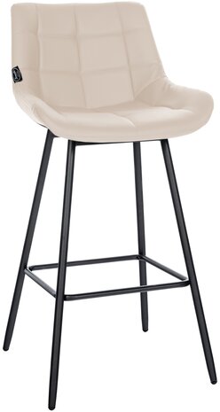 Barkruk Wosten Kunstleer, Creme