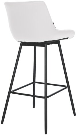 Barkruk Wosten Kunstleer, Wit