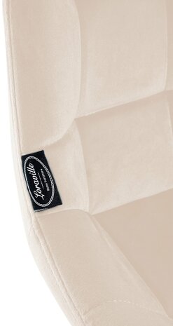 Barkruk Wosten Fluweel, Creme