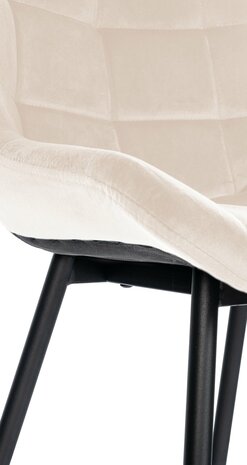 Barkruk Wosten Fluweel, Creme