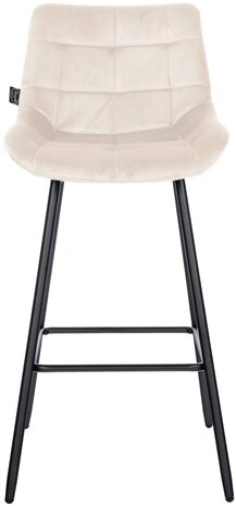 Barkruk Wosten Fluweel, Creme