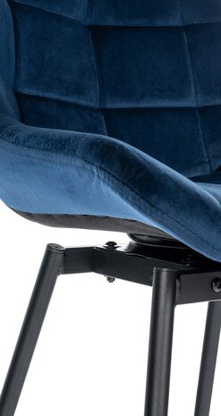 Barkruk Weston Draaibaar Fluweel, Blauw