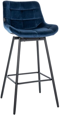 Barkruk Weston Draaibaar Fluweel, Blauw
