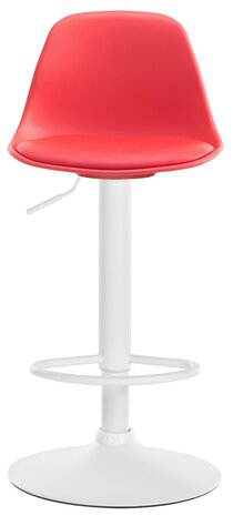 Barstoel Keil Kunstleer wit, Rood