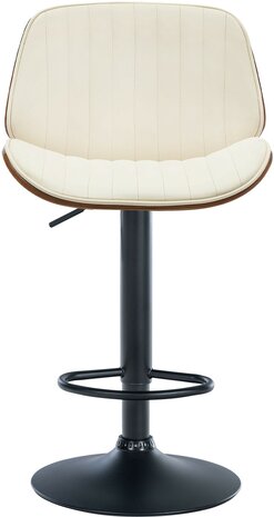 2-delige set barkruk Navo kunstleer, Creme