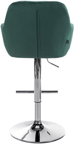 Barkruk Nitimi Fluweel chroom, Groen