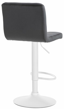2-delige set barkrukken Pure fluweel wit, Zwart