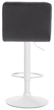 2-delige set barkrukken Pure fluweel wit, Zwart