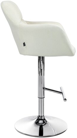 Barstoel Nitimi Stof chroom, Creme