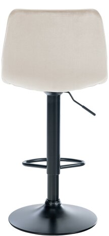 2-delige set barkrukken Lix fluweel zwart, Creme
