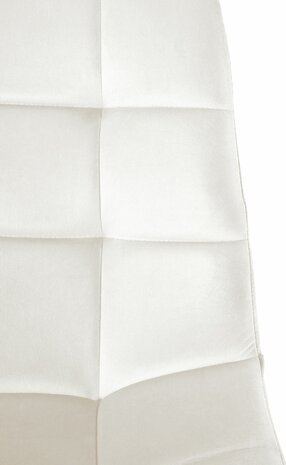 2-delige set eetkamerstoel Teldi fluweel, Creme