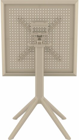 Inklapbare tafel Ska vierkant, Taupe