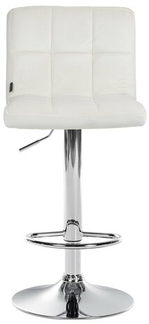 Barkruk Pure Fluweel chroom, Creme