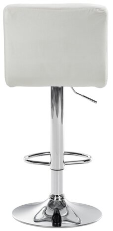 Barkruk Pure Fluweel chroom, Creme