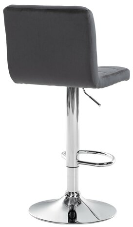 Barkruk Pure Fluweel chroom, Zwart