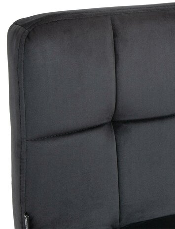 Barkruk Pure Fluweel chroom, Zwart