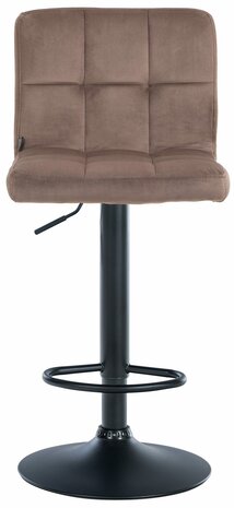 Barkruk Pure fluweel zwart, Bruin